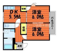 星の郷コーポ A棟201の間取り