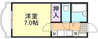 岡山県倉敷市船穂町船穂(マンション)の賃貸物件203の間取り