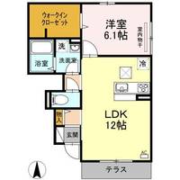 岡山県玉野市和田2丁目(アパート)の賃貸物件103の間取り