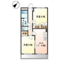 岡山県倉敷市林(アパート)の賃貸物件の間取り