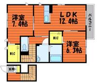 シャーメゾン安原201の間取り