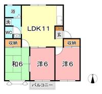 岡山県倉敷市児島田の口7丁目(アパート)の賃貸物件の間取り