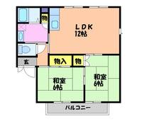 岡山県倉敷市児島稗田町(アパート)の賃貸物件202の間取り