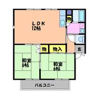 岡山県倉敷市児島稗田町(アパート)の賃貸物件201の間取り