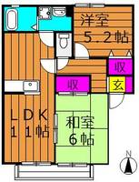 岡山県浅口市金光町占見(アパート)の賃貸物件B棟102の間取り