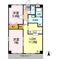 ウィルコート・伏石 C棟303の間取り