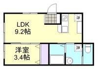 岡山県浅口市鴨方町六条院中(アパート)の賃貸物件の間取り