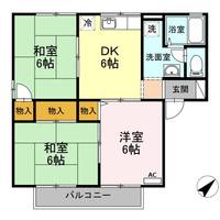 アルカジア石部 E棟102の間取り