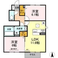 サフィール C棟101の間取り