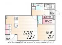 兵庫県明石市本町1丁目(マンション)の賃貸物件の間取り