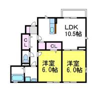 東京都小金井市緑町2丁目(アパート)の賃貸物件の間取り