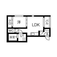 愛知県名古屋市中川区柳瀬町1丁目の賃貸アパートの間取り
