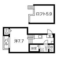 愛知県名古屋市西区香呑町5丁目の賃貸アパートの間取り