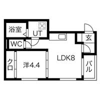 愛知県名古屋市西区新道1丁目の賃貸アパートの間取り