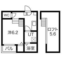 愛知県名古屋市中川区八熊1丁目の賃貸アパートの間取り