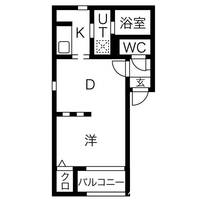愛知県名古屋市中村区上米野町4丁目の賃貸アパートの間取り
