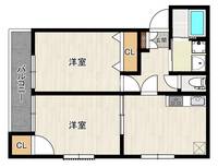 福岡県福岡市城南区七隈6丁目の賃貸アパートの間取り