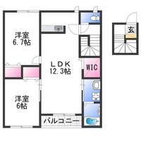 グランディール流木 Bの間取り