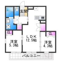 ウェルスクエア帝塚山403の間取り
