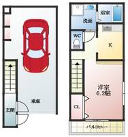 大阪府藤井寺市梅が園町(一戸建)の賃貸物件の間取り