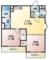 クリエオーレ大正の間取り