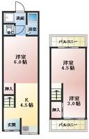 天美北テラスハウスの間取り