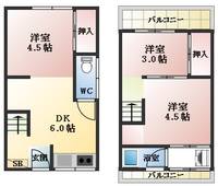 大阪府松原市阿保3丁目(一戸建)の賃貸物件の間取り