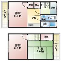 大阪府藤井寺市林5丁目(一戸建)の賃貸物件の間取り
