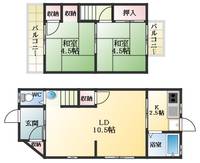 大阪府羽曳野市伊賀6丁目(一戸建)の賃貸物件の間取り