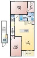 アルカン シェルⅡの間取り