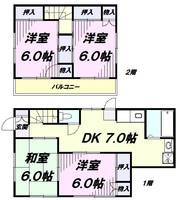 埼玉県所沢市東住吉(一戸建)の賃貸物件1の間取り
