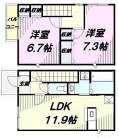 埼玉県飯能市大字双柳(一戸建)の賃貸物件の間取り