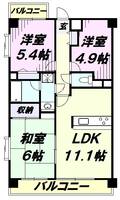 ライオンズステーションプラザ東所沢の間取り