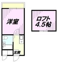 シティパレス東久留米Ⅱ201の間取り
