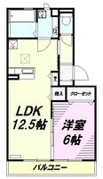 ブリージン Bの間取り