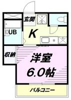 マンションクラシーバ301の間取り