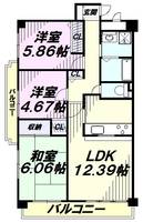 ラフィネ立川701の間取り