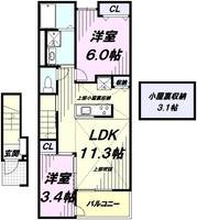 ラフレシールⅡの間取り