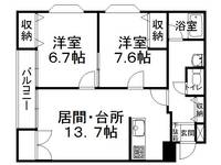 帯広16丁目ビル1003の間取り