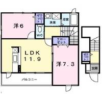 清新 K1の間取り