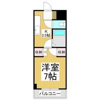 マンションビックソルトヒルA棟105の間取り