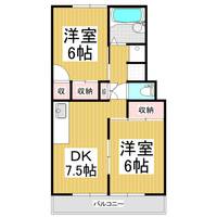 メゾンオータムB棟206の間取り