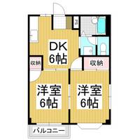 ホワイトローズA棟101の間取り