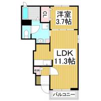 シトロン フィオーレ Ⅱ104の間取り