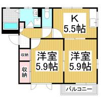 DIAS OANA D棟202の間取り