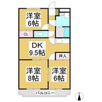 ソレイユ三本柳205の間取り