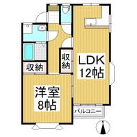 ピースフルタウンB103の間取り