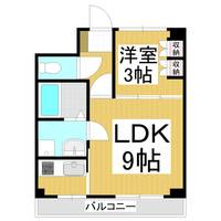 クローバーハイツ301の間取り