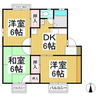 塩入ハイツ102の間取り