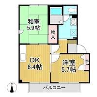 サンライズ21 A棟102の間取り